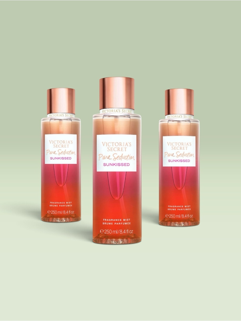 Victoria's Secret PURE SEDUCTION SUNKISSED Fragrance Mist ~8.4 fl.oz. (Lot of 3)